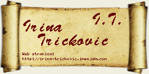 Irina Tričković vizit kartica